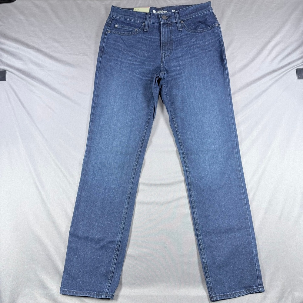 Goodfellow Mens 30x32 Blue Cotton Total Flex Slim Fit Denim Jeans New With Tags